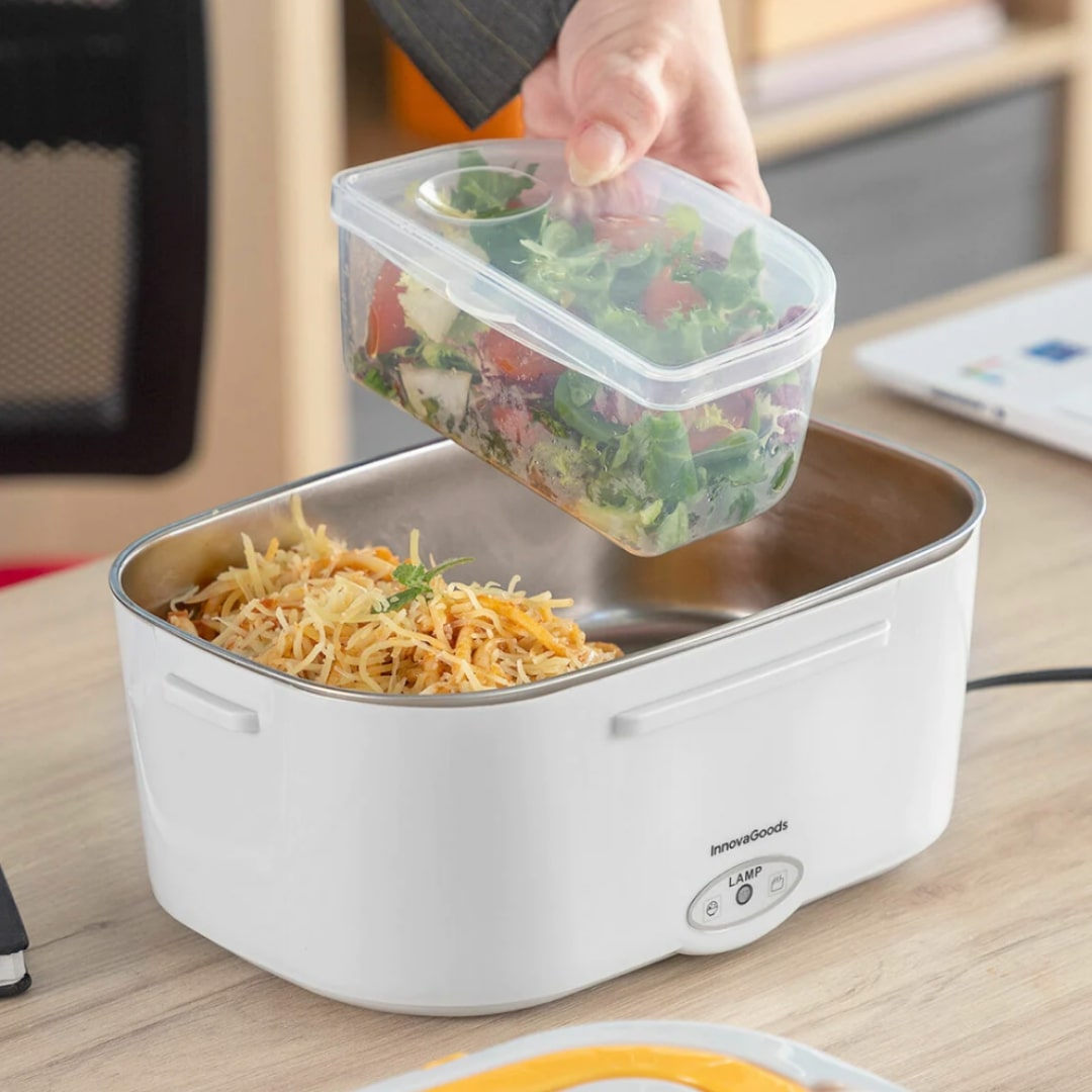 Hordozható elektromos ételmelegítő doboz