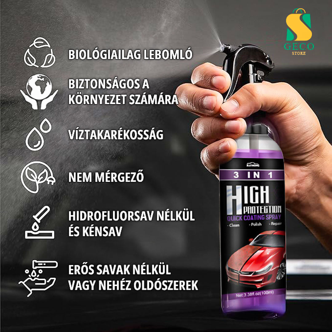 Kerámia bevonat autókhoz 3 az 1-ben