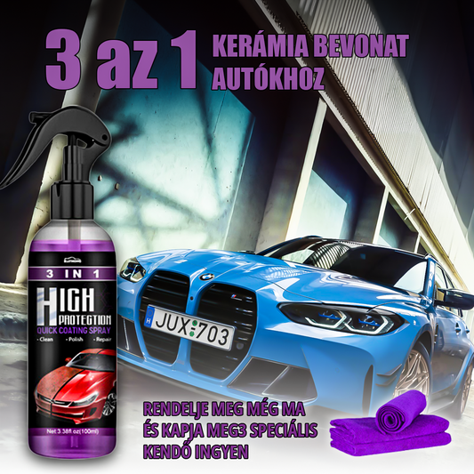 Kerámia bevonat autókhoz 3 az 1-ben