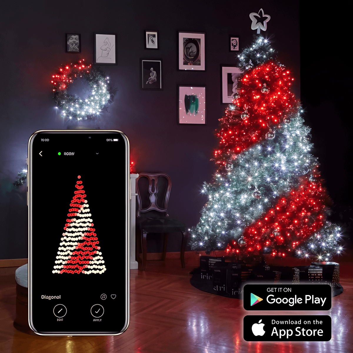 Telefonról Vezérelhető Karácsonyi Fények